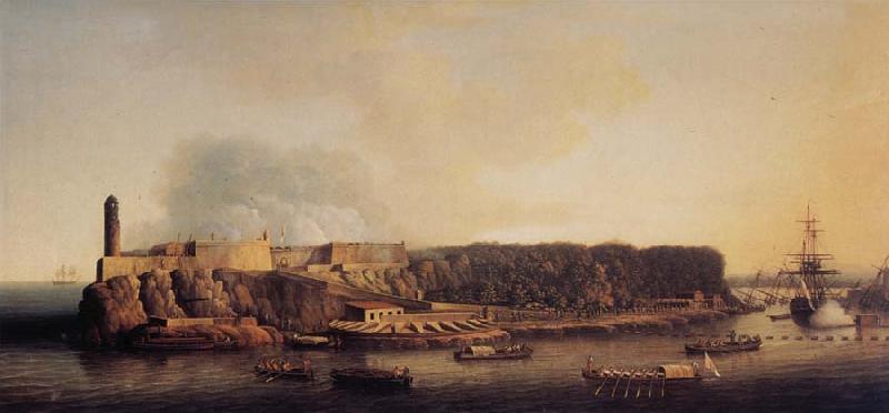 Dominic Serres The British Fleet entering Havana,21 August 1762 oil painting image
